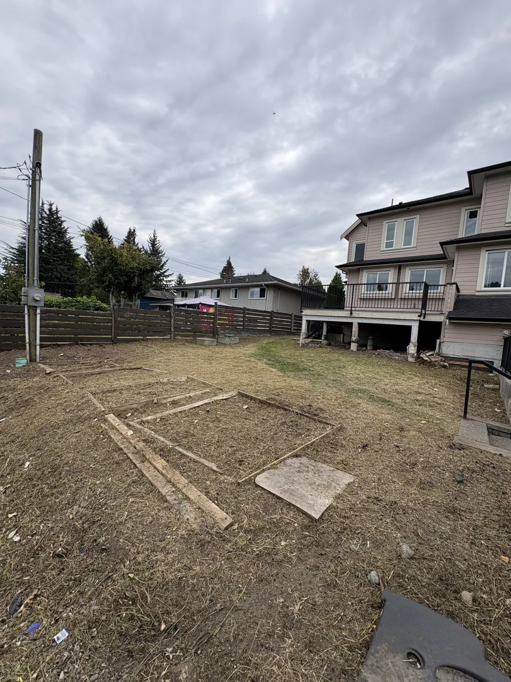 Backyard after clearing