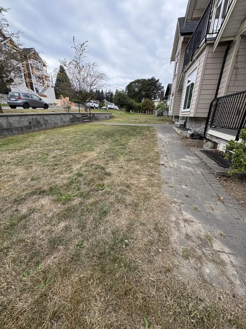 Lawn beside the house — After cleanup